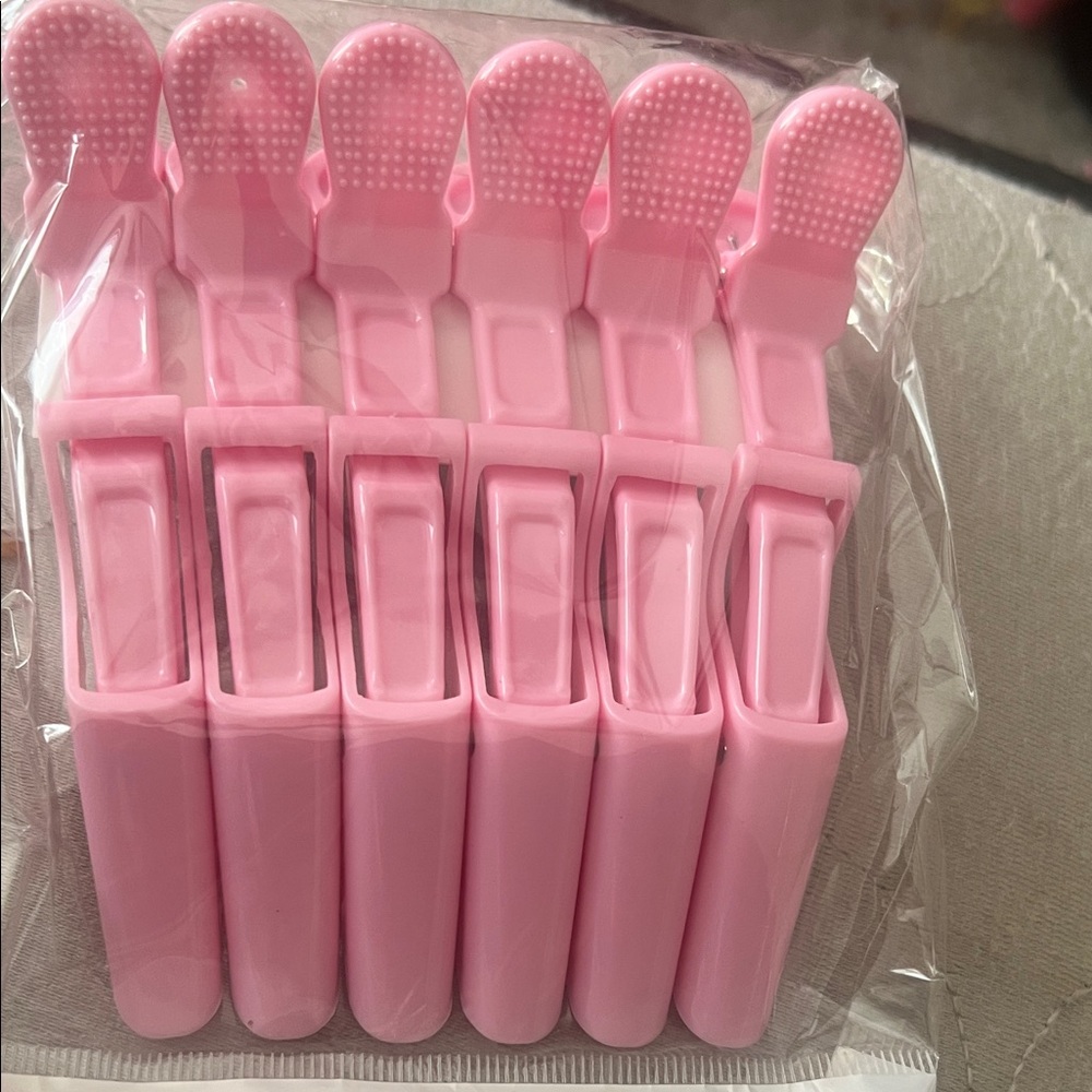 Baby Pink Alligator Hair Clips Set